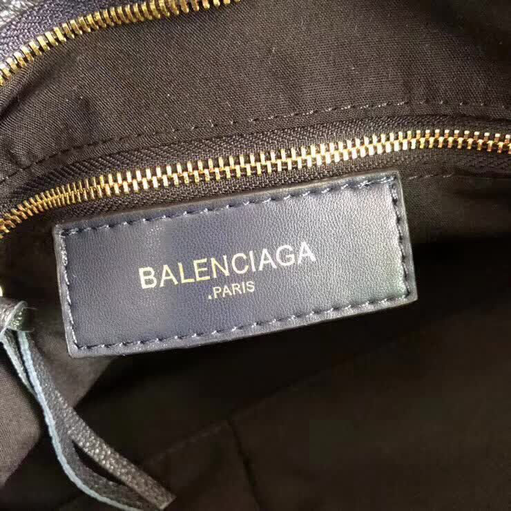 BALENCIAG巴黎世家 機車包 30cm原版山羊皮配金邊 手提肩背斜挎包  BL1379